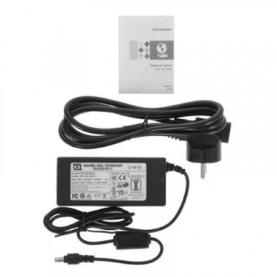 Неуправляемый гигабитный PoE коммутатор Hikvision DS-3T0506HP-E/HS с 4 портами PoE